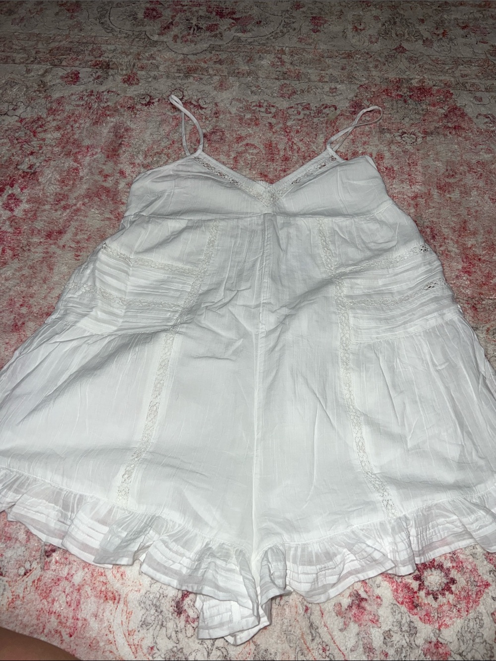 NWT American Eagle Outfitters White Lace-Trim Romper
